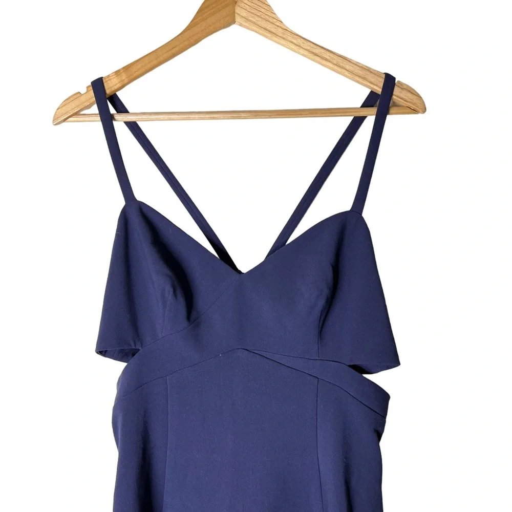 New Likely Valentina Navy Blue Side‎ Cutout Mini Dress